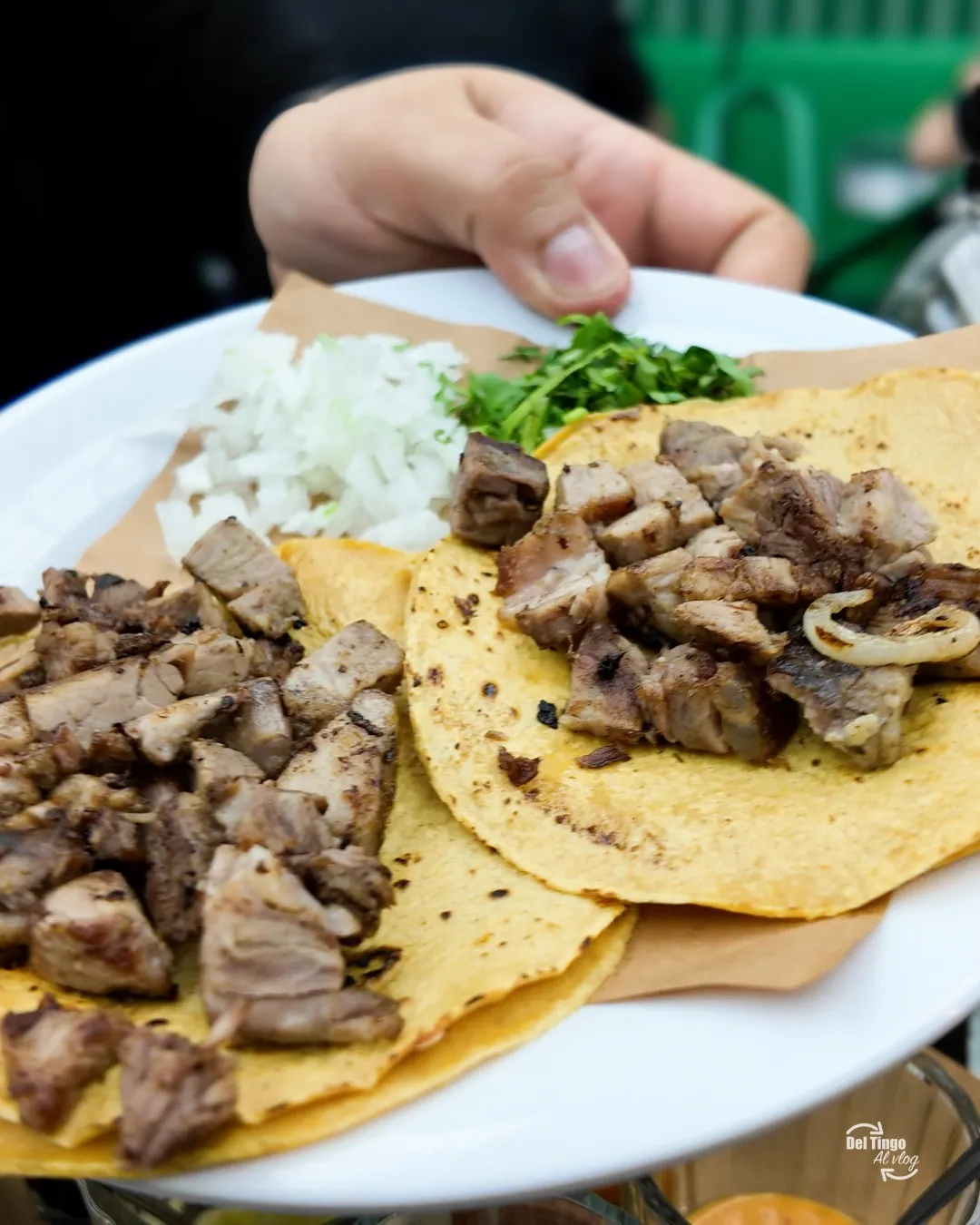 La orden de tacos al pastor que probamos durante la visita.